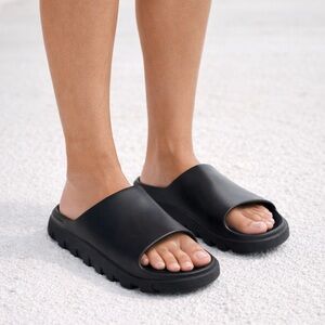Free People Black Slide Sandals 7 7.5